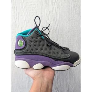 Air Jordan 13 Retro Violet Teal Sneakers Shoes Basketball Sports Youth Size 6.5Y